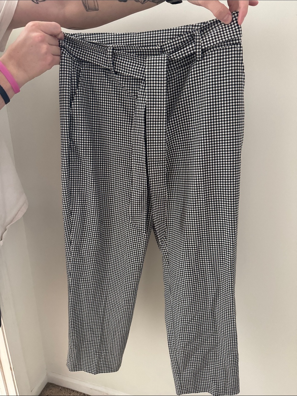 Joie Black and White Gingham Women’s Dress Pants